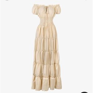 Elegant Cream Tiered Skirt